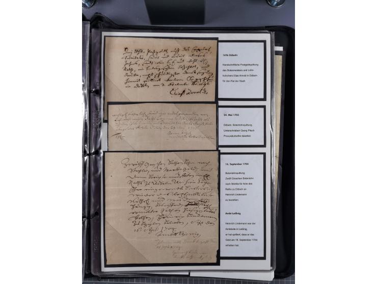 1691/1712, ‘Die Sächsischen Oberpostmeister Johann Jakob Käs der Ältere und der Jüngere’, einzigartige, mehrfach mit ‘Gold’ p