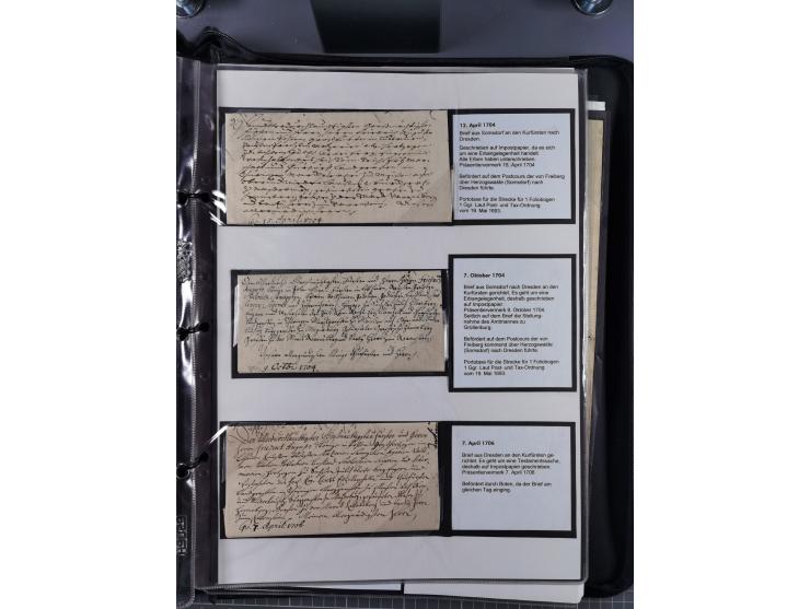 1691/1712, ‘Die Sächsischen Oberpostmeister Johann Jakob Käs der Ältere und der Jüngere’, einzigartige, mehrfach mit ‘Gold’ p