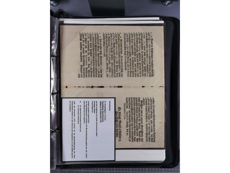 1691/1712, ‘Die Sächsischen Oberpostmeister Johann Jakob Käs der Ältere und der Jüngere’, einzigartige, mehrfach mit ‘Gold’ p