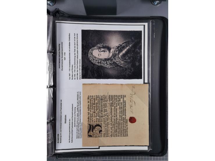 1691/1712, ‘Die Sächsischen Oberpostmeister Johann Jakob Käs der Ältere und der Jüngere’, einzigartige, mehrfach mit ‘Gold’ p