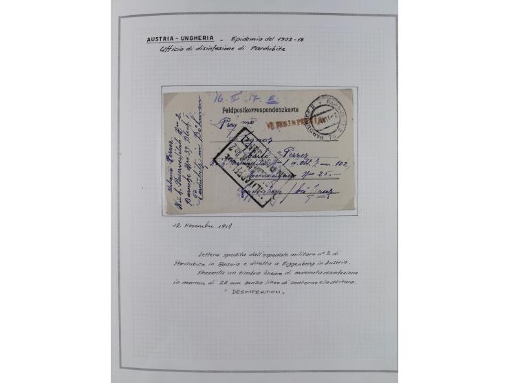 ÖSTERREICH-UNGARN: 1806/1918, über 70 Briefe und Dokumente, meist Desinfektions-Post mit Schwerpunkt von 1806 bis 1866, dabei