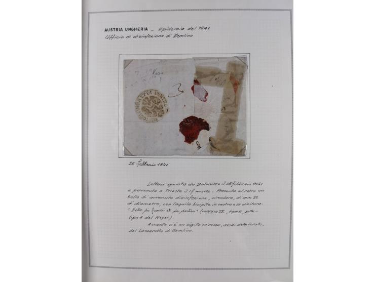 ÖSTERREICH-UNGARN: 1806/1918, über 70 Briefe und Dokumente, meist Desinfektions-Post mit Schwerpunkt von 1806 bis 1866, dabei