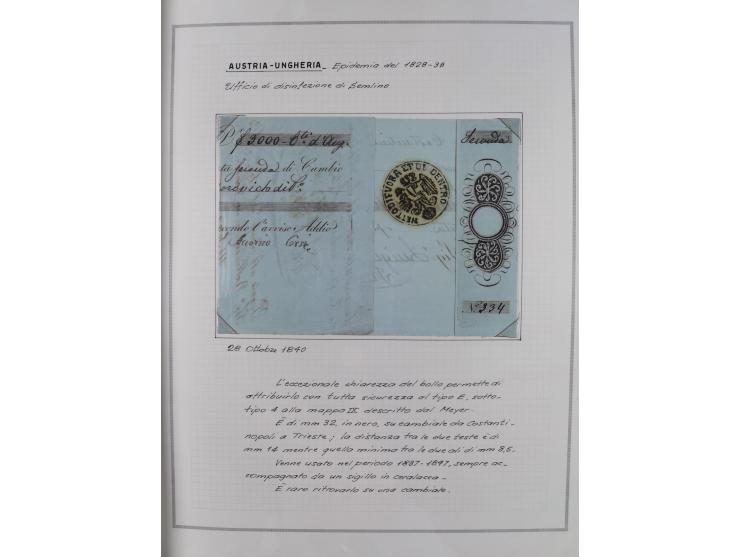 ÖSTERREICH-UNGARN: 1806/1918, über 70 Briefe und Dokumente, meist Desinfektions-Post mit Schwerpunkt von 1806 bis 1866, dabei