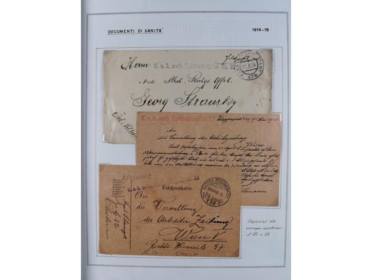 ÖSTERREICH-UNGARN: 1806/1918, über 70 Briefe und Dokumente, meist Desinfektions-Post mit Schwerpunkt von 1806 bis 1866, dabei