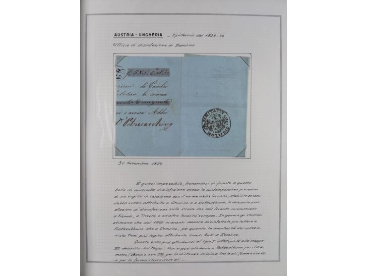 ÖSTERREICH-UNGARN: 1806/1918, über 70 Briefe und Dokumente, meist Desinfektions-Post mit Schwerpunkt von 1806 bis 1866, dabei