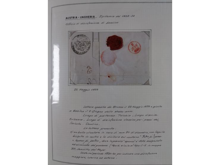 ÖSTERREICH-UNGARN: 1806/1918, über 70 Briefe und Dokumente, meist Desinfektions-Post mit Schwerpunkt von 1806 bis 1866, dabei