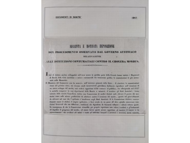 ÖSTERREICH-UNGARN: 1806/1918, über 70 Briefe und Dokumente, meist Desinfektions-Post mit Schwerpunkt von 1806 bis 1866, dabei