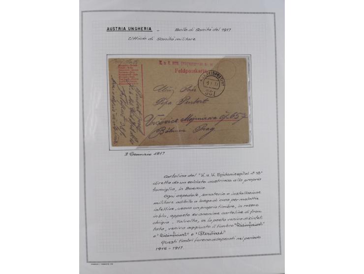 ÖSTERREICH-UNGARN: 1806/1918, über 70 Briefe und Dokumente, meist Desinfektions-Post mit Schwerpunkt von 1806 bis 1866, dabei