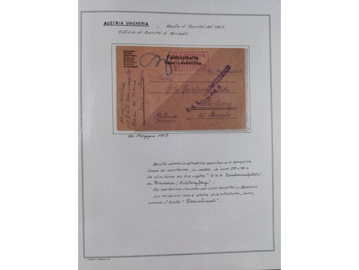 ÖSTERREICH-UNGARN: 1806/1918, über 70 Briefe und Dokumente, meist Desinfektions-Post mit Schwerpunkt von 1806 bis 1866, dabei