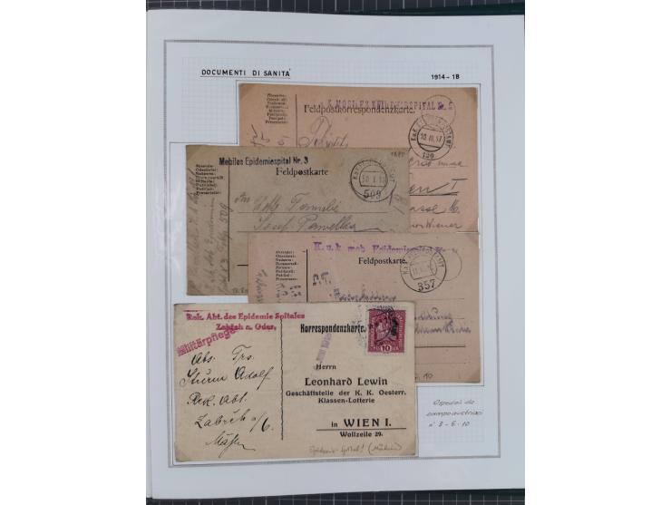 ÖSTERREICH-UNGARN: 1806/1918, über 70 Briefe und Dokumente, meist Desinfektions-Post mit Schwerpunkt von 1806 bis 1866, dabei
