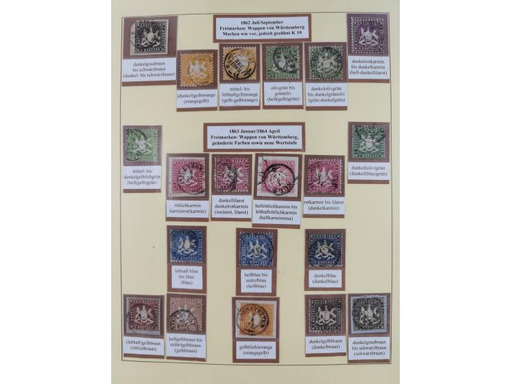 1851/1923, umfangreiche gestempelte Sammlung mit fast allen besseren Marken, vielen Farben und Besonderheiten. Dabei u.a. Mi.