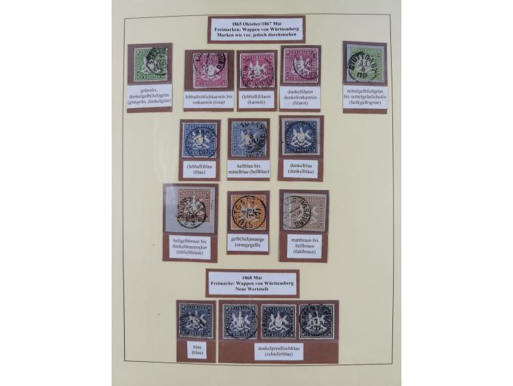 1851/1923, umfangreiche gestempelte Sammlung mit fast allen besseren Marken, vielen Farben und Besonderheiten. Dabei u.a. Mi.