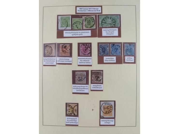 1851/1923, umfangreiche gestempelte Sammlung mit fast allen besseren Marken, vielen Farben und Besonderheiten. Dabei u.a. Mi.