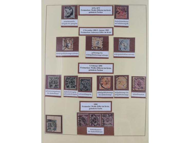 1851/1923, umfangreiche gestempelte Sammlung mit fast allen besseren Marken, vielen Farben und Besonderheiten. Dabei u.a. Mi.