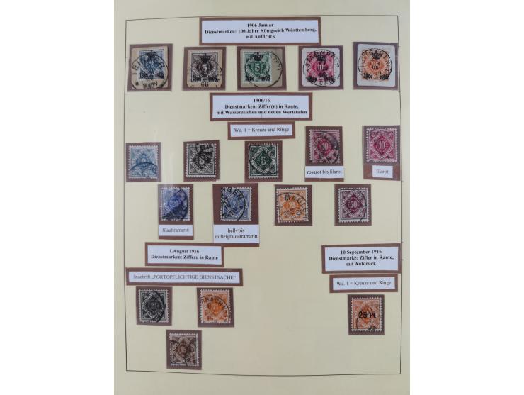 1851/1923, umfangreiche gestempelte Sammlung mit fast allen besseren Marken, vielen Farben und Besonderheiten. Dabei u.a. Mi.