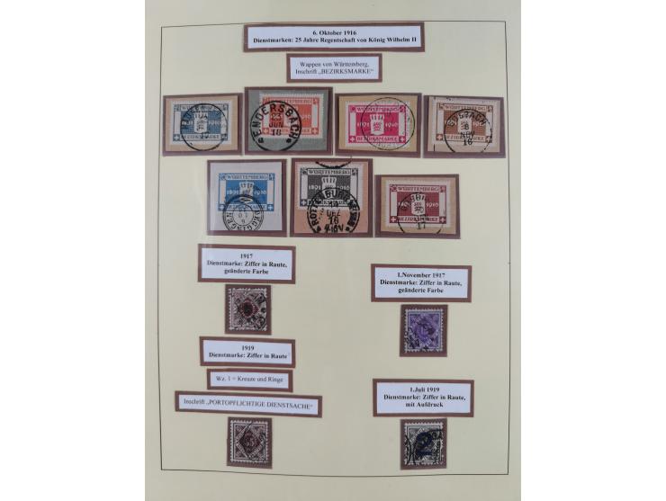 1851/1923, umfangreiche gestempelte Sammlung mit fast allen besseren Marken, vielen Farben und Besonderheiten. Dabei u.a. Mi.