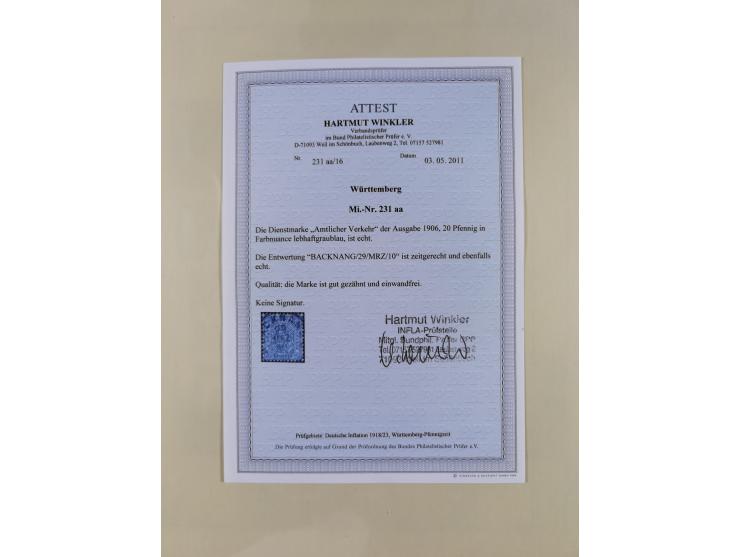 1851/1923, umfangreiche gestempelte Sammlung mit fast allen besseren Marken, vielen Farben und Besonderheiten. Dabei u.a. Mi.