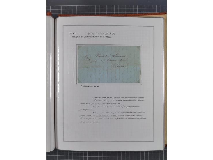 RUSSLAND: 1843/1853, 15 Briefe, dabei verschiedene Desinfektions-Stempel von Odessa und Kerch, sauber beschrieben im Album