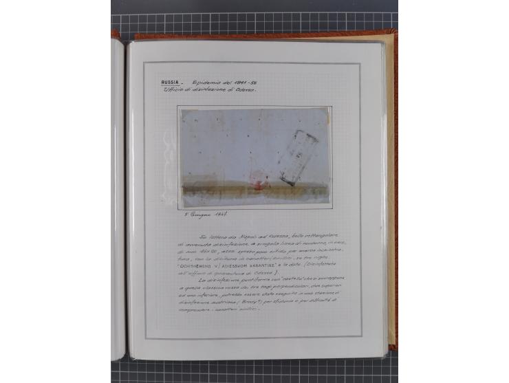 RUSSLAND: 1843/1853, 15 Briefe, dabei verschiedene Desinfektions-Stempel von Odessa und Kerch, sauber beschrieben im Album