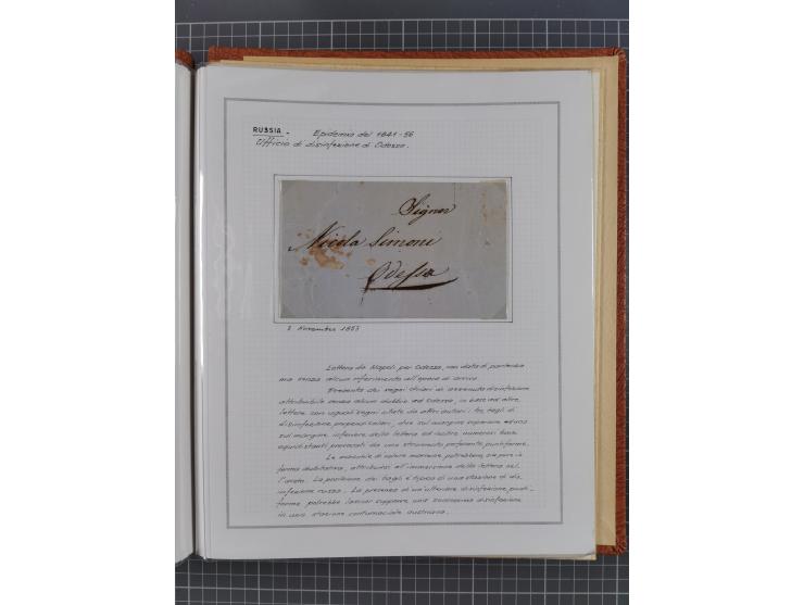 RUSSLAND: 1843/1853, 15 Briefe, dabei verschiedene Desinfektions-Stempel von Odessa und Kerch, sauber beschrieben im Album