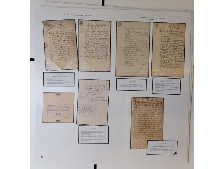 1683/1868, 'Impoststempel zur Steuerbegleichung auf vorgefertigtem Stempelpapier', einzigartige Ausstellungssammlung mit über