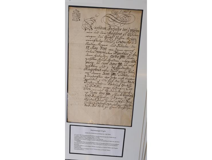 1683/1868, 'Impoststempel zur Steuerbegleichung auf vorgefertigtem Stempelpapier', einzigartige Ausstellungssammlung mit über