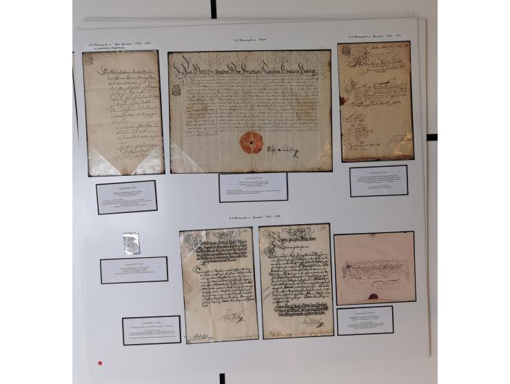 1683/1868, 'Impoststempel zur Steuerbegleichung auf vorgefertigtem Stempelpapier', einzigartige Ausstellungssammlung mit über