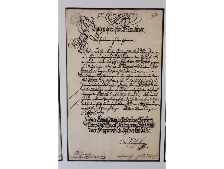 1683/1868, 'Impoststempel zur Steuerbegleichung auf vorgefertigtem Stempelpapier', einzigartige Ausstellungssammlung mit über