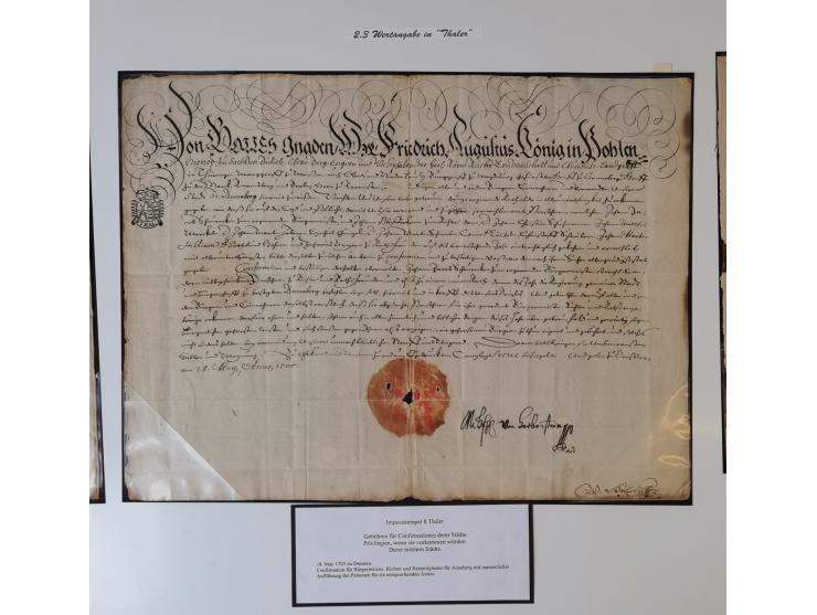 1683/1868, 'Impoststempel zur Steuerbegleichung auf vorgefertigtem Stempelpapier', einzigartige Ausstellungssammlung mit über