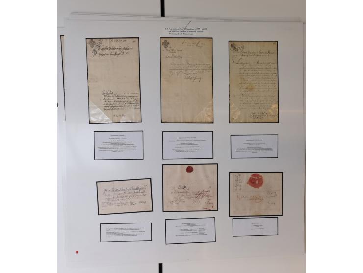 1683/1868, 'Impoststempel zur Steuerbegleichung auf vorgefertigtem Stempelpapier', einzigartige Ausstellungssammlung mit über