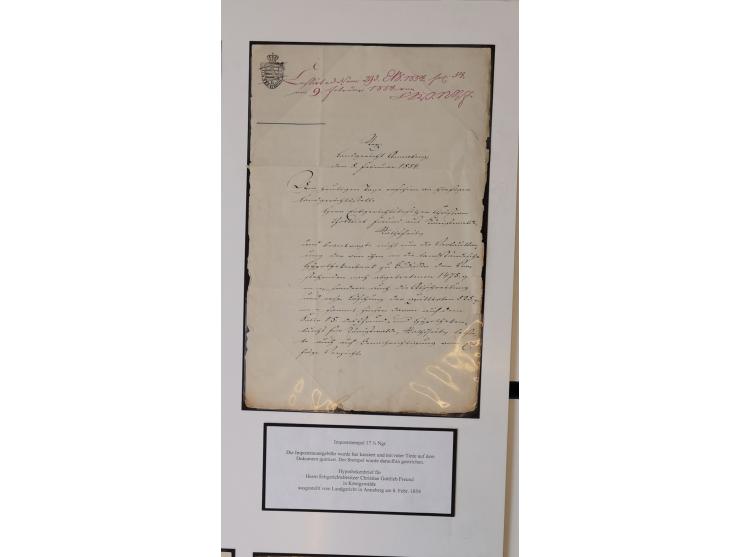 1683/1868, 'Impoststempel zur Steuerbegleichung auf vorgefertigtem Stempelpapier', einzigartige Ausstellungssammlung mit über