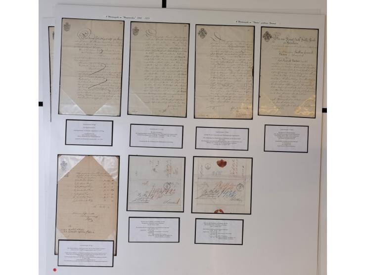 1683/1868, 'Impoststempel zur Steuerbegleichung auf vorgefertigtem Stempelpapier', einzigartige Ausstellungssammlung mit über