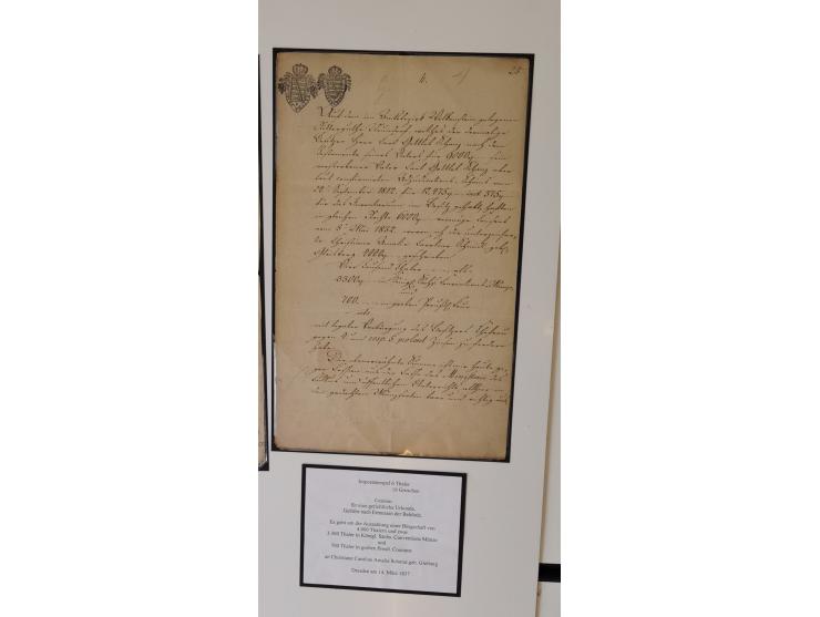 1683/1868, 'Impoststempel zur Steuerbegleichung auf vorgefertigtem Stempelpapier', einzigartige Ausstellungssammlung mit über