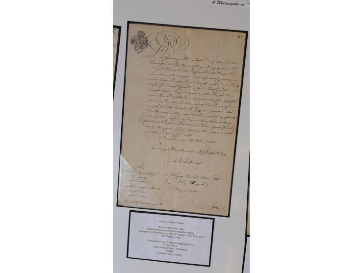 1683/1868, 'Impoststempel zur Steuerbegleichung auf vorgefertigtem Stempelpapier', einzigartige Ausstellungssammlung mit über
