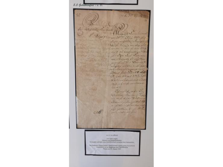1683/1868, 'Impoststempel zur Steuerbegleichung auf vorgefertigtem Stempelpapier', einzigartige Ausstellungssammlung mit über