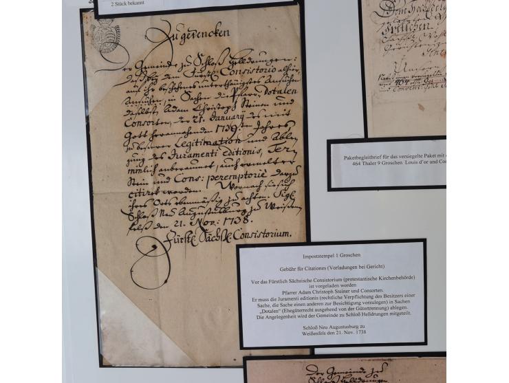 1683/1868, 'Impoststempel zur Steuerbegleichung auf vorgefertigtem Stempelpapier', einzigartige Ausstellungssammlung mit über