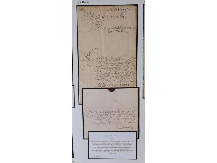 1683/1868, 'Impoststempel zur Steuerbegleichung auf vorgefertigtem Stempelpapier', einzigartige Ausstellungssammlung mit über