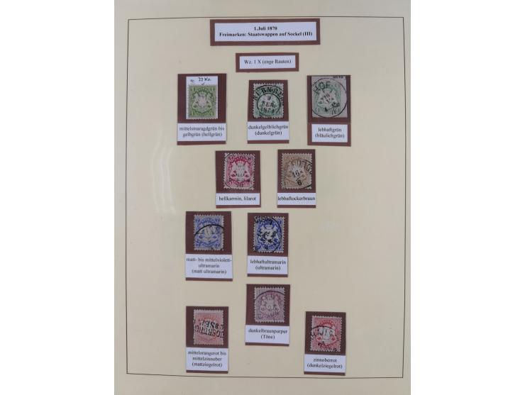 1849/1920, umfangreiche gestempelte Sammlung inkl. Dienst- und Portomarken mit vielen Farben und Besonderheiten. Dabei u.a. t