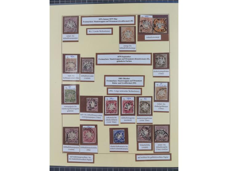 1849/1920, umfangreiche gestempelte Sammlung inkl. Dienst- und Portomarken mit vielen Farben und Besonderheiten. Dabei u.a. t