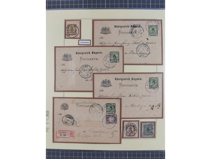 1849/1920, umfangreiche gestempelte Sammlung inkl. Dienst- und Portomarken mit vielen Farben und Besonderheiten. Dabei u.a. t