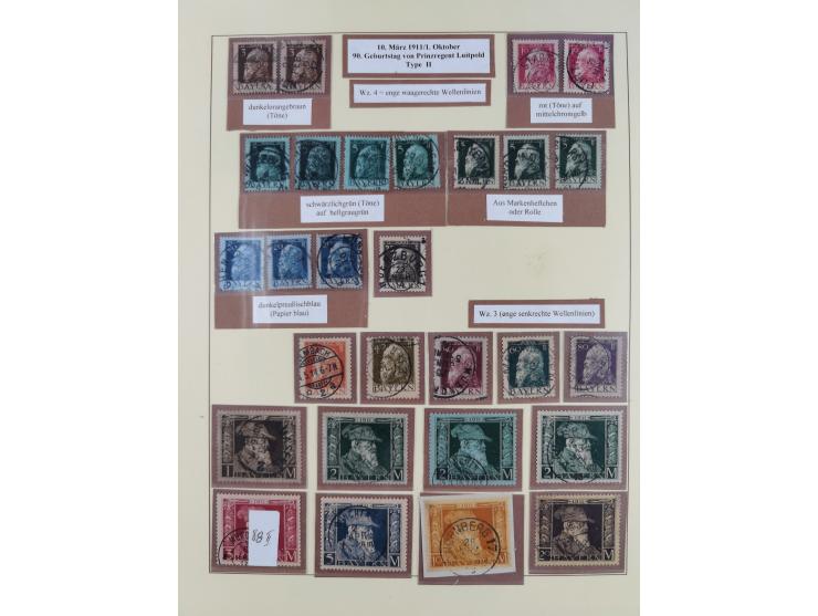 1849/1920, umfangreiche gestempelte Sammlung inkl. Dienst- und Portomarken mit vielen Farben und Besonderheiten. Dabei u.a. t