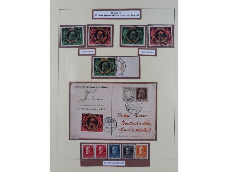 1849/1920, umfangreiche gestempelte Sammlung inkl. Dienst- und Portomarken mit vielen Farben und Besonderheiten. Dabei u.a. t