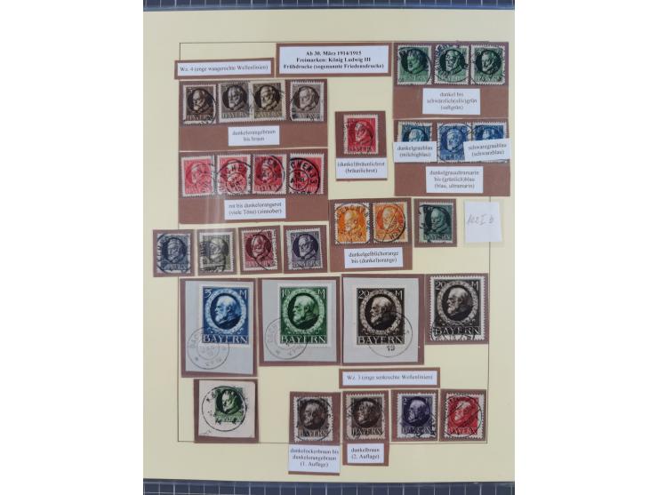 1849/1920, umfangreiche gestempelte Sammlung inkl. Dienst- und Portomarken mit vielen Farben und Besonderheiten. Dabei u.a. t