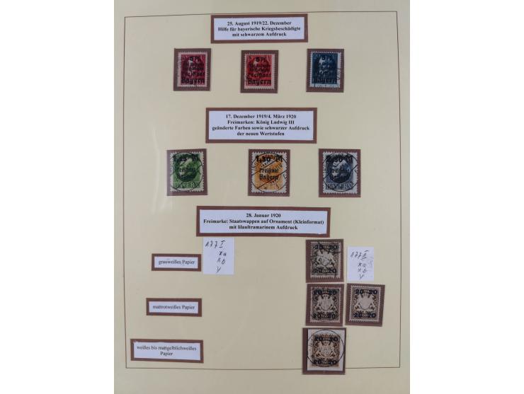 1849/1920, umfangreiche gestempelte Sammlung inkl. Dienst- und Portomarken mit vielen Farben und Besonderheiten. Dabei u.a. t