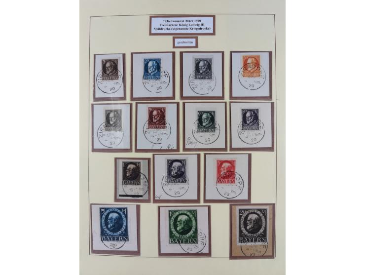 1849/1920, umfangreiche gestempelte Sammlung inkl. Dienst- und Portomarken mit vielen Farben und Besonderheiten. Dabei u.a. t