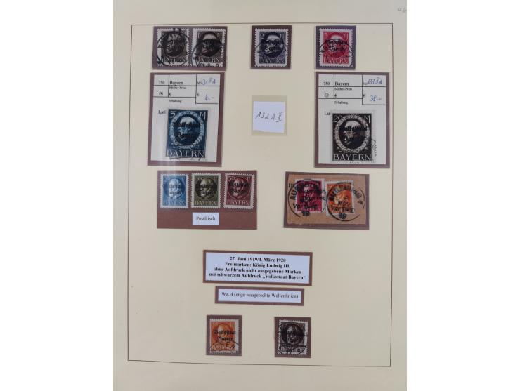 1849/1920, umfangreiche gestempelte Sammlung inkl. Dienst- und Portomarken mit vielen Farben und Besonderheiten. Dabei u.a. t