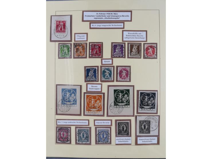 1849/1920, umfangreiche gestempelte Sammlung inkl. Dienst- und Portomarken mit vielen Farben und Besonderheiten. Dabei u.a. t