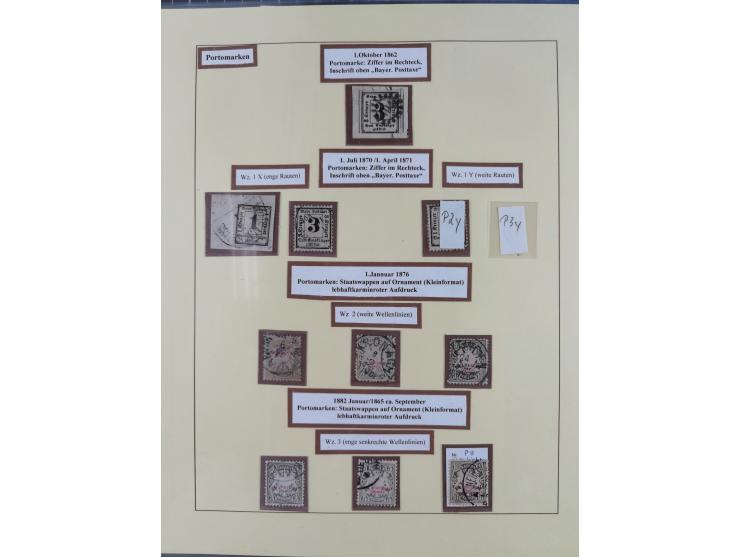 1849/1920, umfangreiche gestempelte Sammlung inkl. Dienst- und Portomarken mit vielen Farben und Besonderheiten. Dabei u.a. t