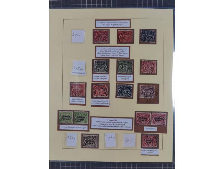 1849/1920, umfangreiche gestempelte Sammlung inkl. Dienst- und Portomarken mit vielen Farben und Besonderheiten. Dabei u.a. t