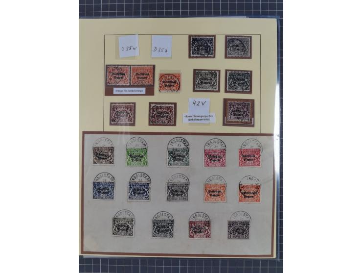 1849/1920, umfangreiche gestempelte Sammlung inkl. Dienst- und Portomarken mit vielen Farben und Besonderheiten. Dabei u.a. t